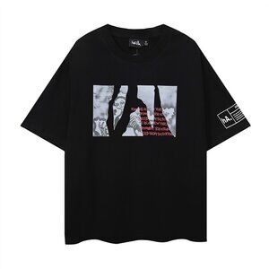 Haculla Black Short Sleeved Shirt With Letters